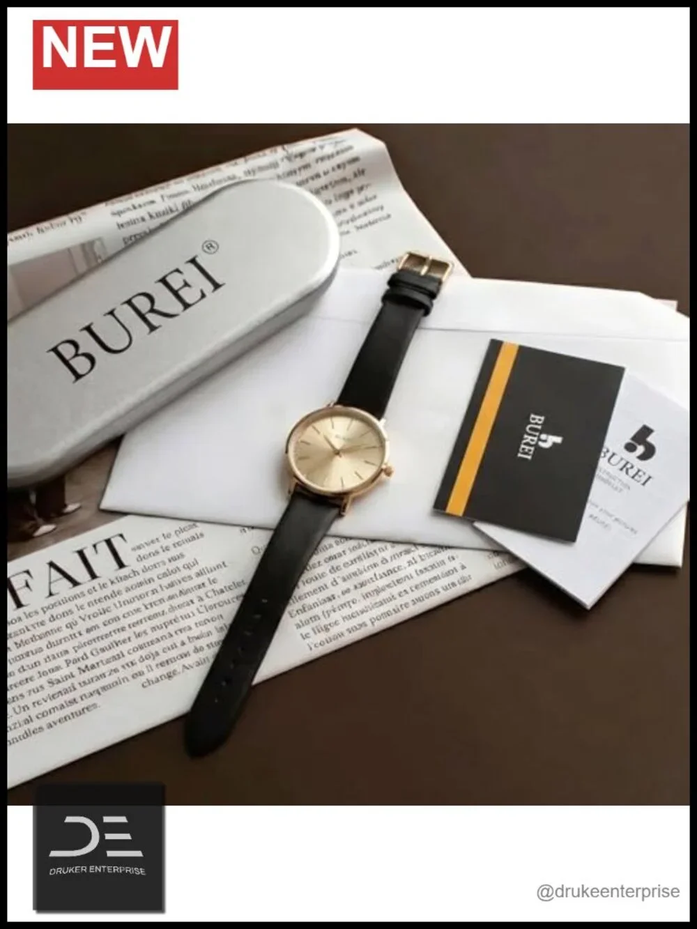 Women's Minimalist Analog Leather Quartz Wrist Watch 38mm